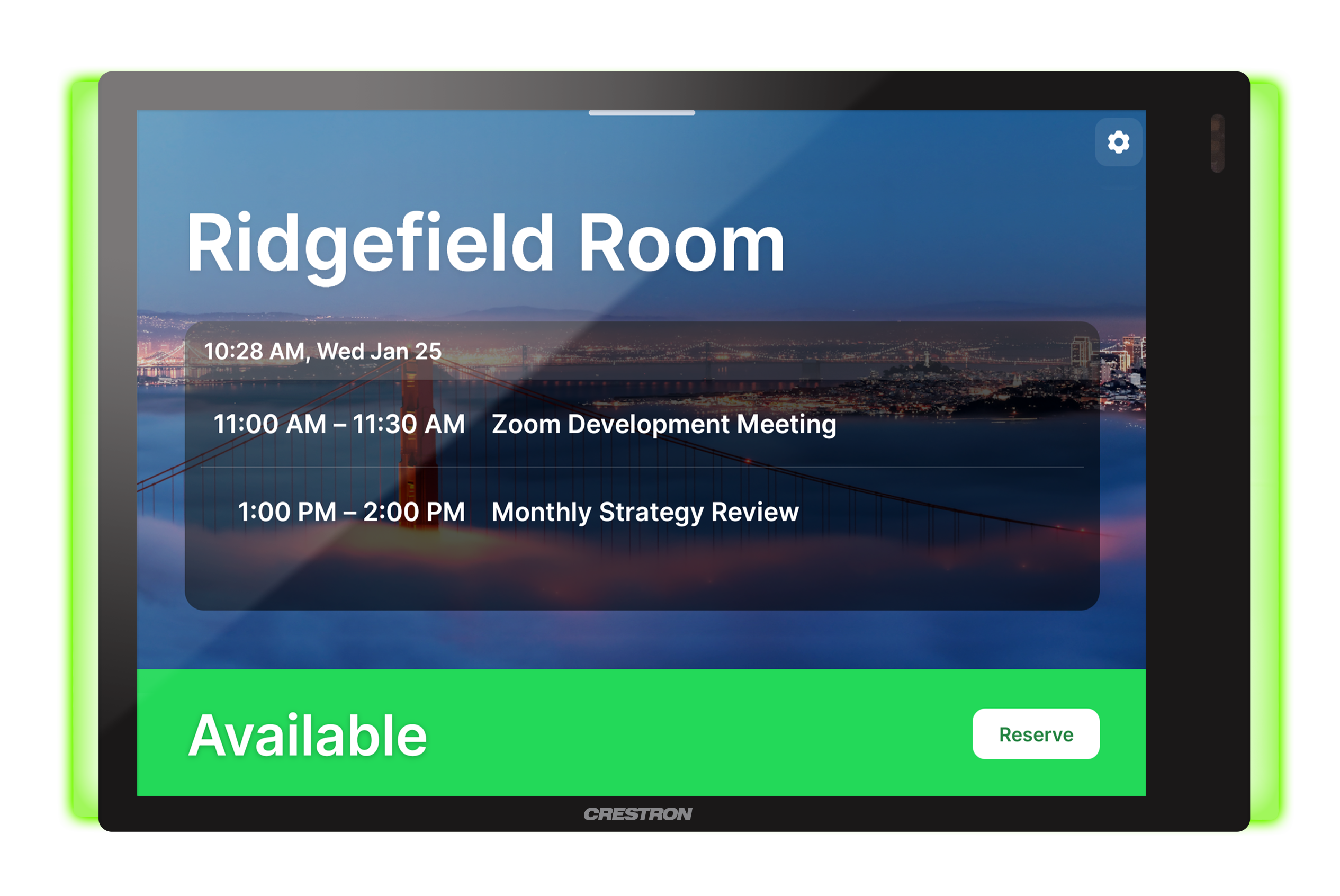 Crestron TSS-770 tabletop scheduling display